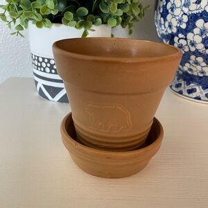 UP North Wilderness Collection Studio Pottery Planter with Saucer